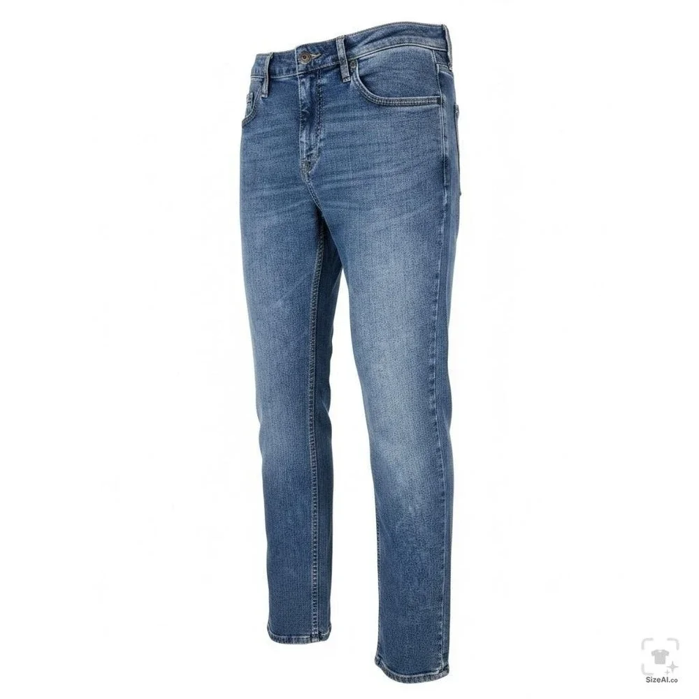 True Religion Rocco Jeans Mens 32x33 Blue Denim Slim Fit Tapered Stretch No Flap